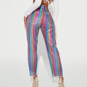 Rainbow jeans, perfect for Taylor Swift Eras Tour!